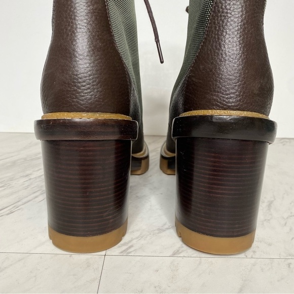 Tory Burch Miller Lug Sole Heeled Lace Up Boot 11M - Picture 4 of 14